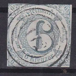 Ziffer 6 Kr. mit Nummernstempel 172 (= Diez)