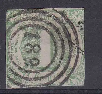 Ziffer 1 Kr. mit Nummernstempel 189 (= Idstein)