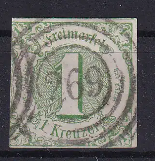 Ziffer 1 Kr. mit Nummernstempel 269(= Wasungen)