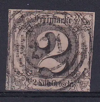 Ziffer 2 Sgr. mit Nummernstempel 271(= Elgersburg)