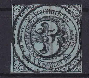 Ziffer 3 Kr. mit Nummernstempel 353(= Sonnefeld)