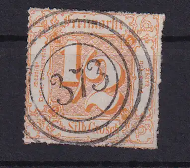 Ziffer ½ Sgr. mit Nummernstempel 373(= Großrudestedt)