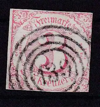 Ziffer 3 Kr. mit Nummernstempel 139 (= Nieder-Olm)