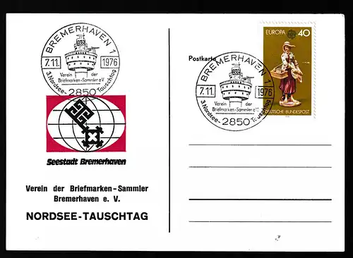 BREMERHAVEN 1 2850 Verein der Briefmarken-Sammler e.V. 3. Nordsee-Tauschtag 