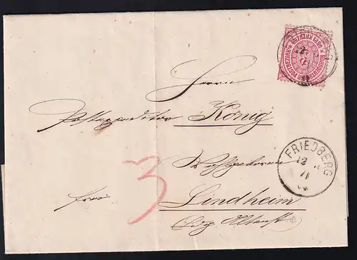 Ziffer 1 Gr. auf Briefhülle mit K1 FREIBERG 12.10.71 nach Dresden