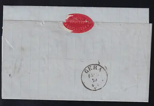 Ziffer 1 Gr. auf Brief mit K2 RONNEBURG 14.V.70 nach Gera