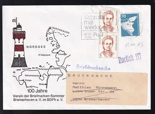 100 Jahre Verein der Briefmarken-Sammler Bremerhaven e.V. Sonderumschlag 