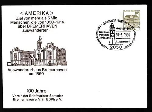 100 Jahre Verein der Briefmarken-Sammler Bremerhaven e.V. mit Sonderstempel 