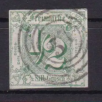 Ziffer ½ Sgr. mit Nummernstempel 37 (= Langenselbold)