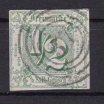 Ziffer ½ Sgr. mit Nummernstempel 37 (= Langenselbold)