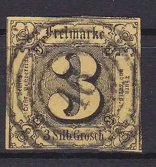 Ziffer 3 Sgr. mit Nummernstempel 46 (= Nentershausen)