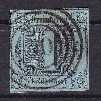 Ziffer 1 Sgr. mit Nummernstempel 50 (= Neukirchen bei Ziegenhain)