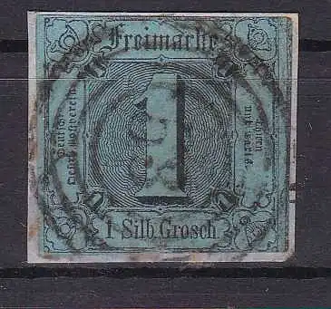Ziffer 1 Sgr. mit Nummernstempel 53 (= Oberaula)