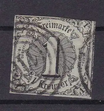 Ziffer 1 Kr. mit Nummernstempel 116 (= Gladenbach)