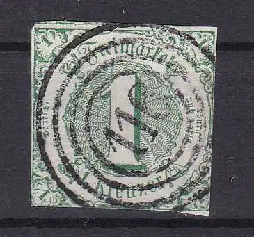 Ziffer 1 Kr. mit Nummernstempel 116 (= Gladenbach)