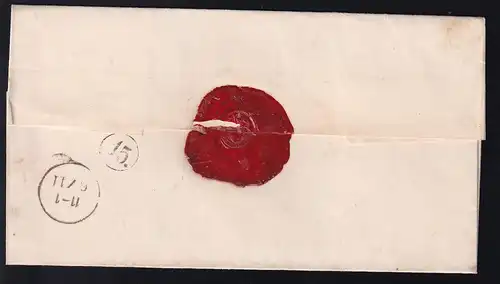Ziffer 1 Gr. auf Briefhülle mit K2 VORSFELDE 5 NOV 1871 nach Braunschweig