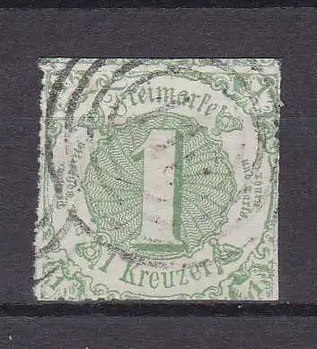 Ziffer 1 Kr. mit Nummernstempel 119 (= Grünberg)