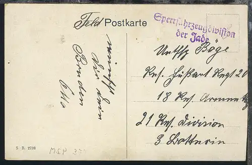 violetter L2 Sperrfahrzeugdivision der Jade auf Patriotik-Osterkarte