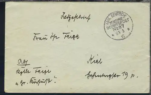 MSP 87 23.3.15 SMS Großer Kurfürst auf Feldpostbrief