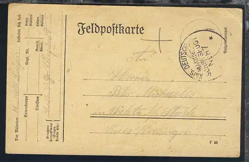 MSP 87 (23.12.17)  SMS Großer Kurfürst auf Feldpostkarte