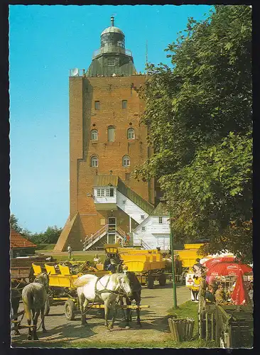 Insel Neuwerk Wattwagen vor dem Leuchtturm
