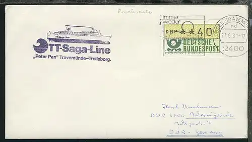 MS Peter Pan 12 Belege mit diversen Stpln + Cachets