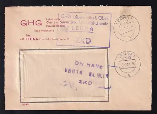 R4 VEB GHG Lebensmittel, Obsi, Gemüse, Haushaltchemie 422 LEUNA ZKD
