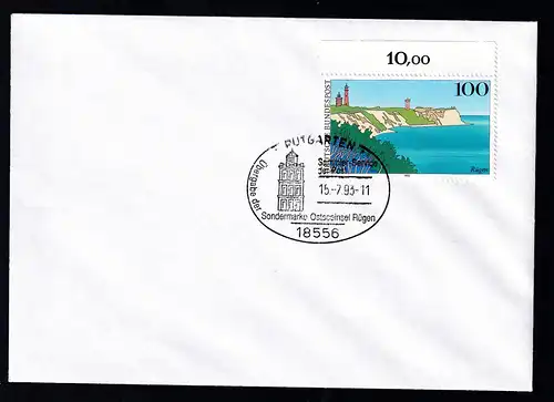 Bilder aus Deutschland Rügen auf FDC ohne Anschrift