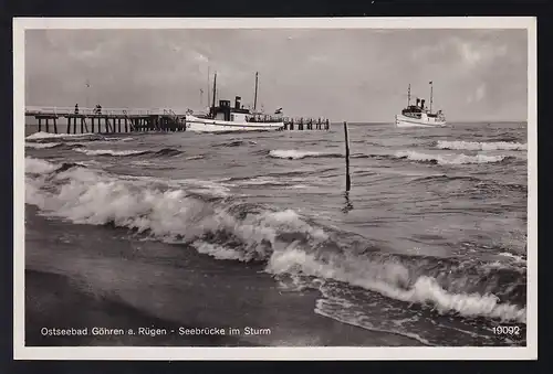 Ostseebad Göhren a. Rügen Seebrücke im Sturm