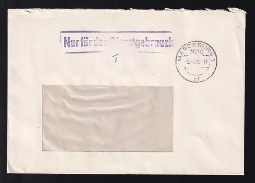 R1 Nur für den Dienstgebrauch + hs T auf Fensterbrief 