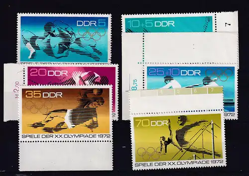 Olympische Sommerspiele München 1972, teils Randstücke **