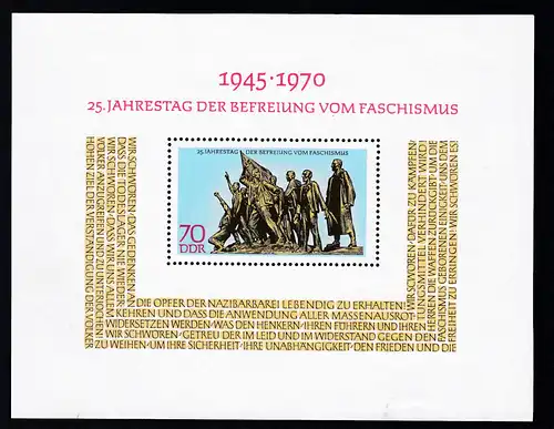 25. Jahrestag der Befreiung, Block **