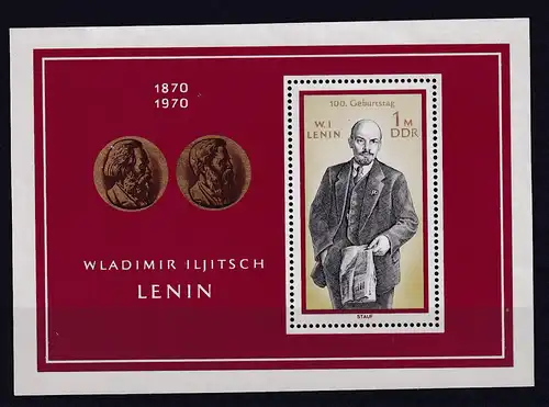100. Geburtstag vom Wladimir Iljitsch Lenin, Block **