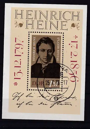175. Geburtstag von Heinrich Heine Block