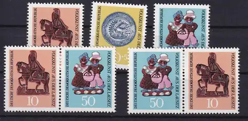 Volkskunst aus der Lausitz, Satz + 2 Zusammendrucke **