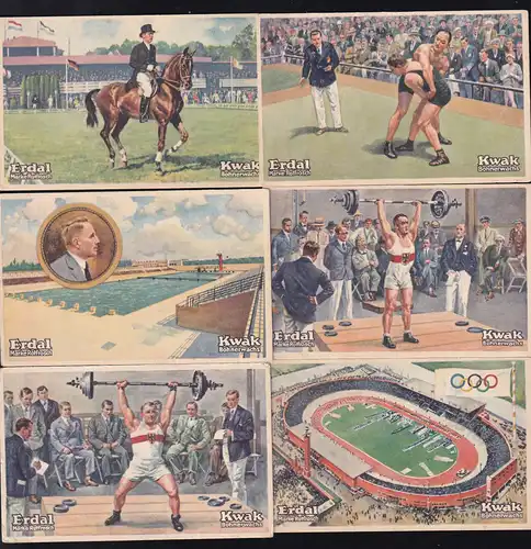 Erdal-Kwak Sammelbilder Serie 49 Olympische Spiele 1928 in Amsterdam