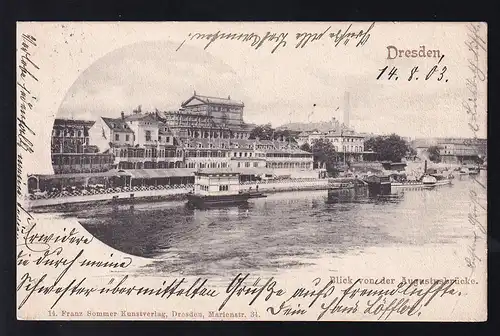 Dresden Blick von der Augustusbrücke