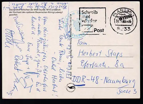 München Gruß vom Ioktoberfest