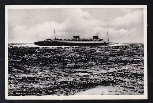 dampfer "Bremen" auf hoher See