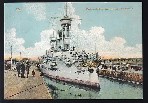 Panzerschiff in der Holtenauer Schleuse, Repro