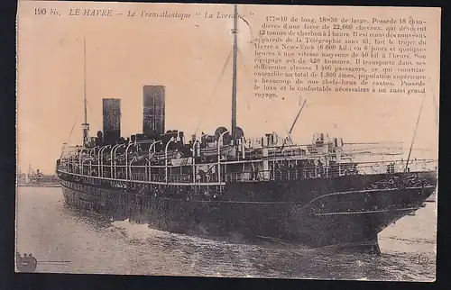 Le Transatlantique "La Lorraine"