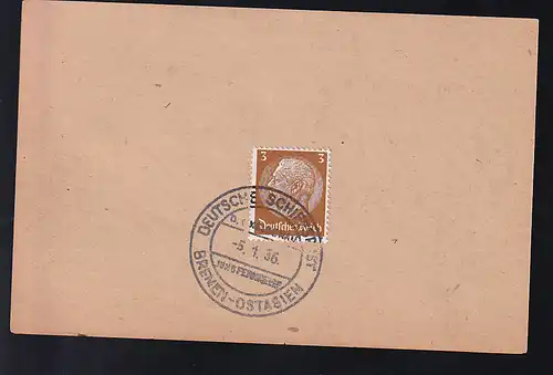 DEUSCHE SCHIFFSPOST D. GNEISENAU JUNGFERNREISE BREMEN-OSTASIEN 5.1.36 