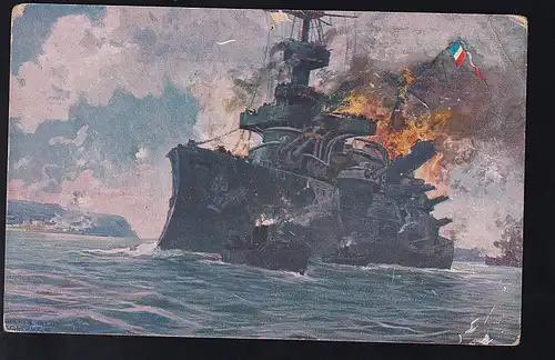 Kampf in den Dardanellen, Künstlerkarte