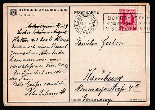 Dampfer der Hamburg-Amerika Linie