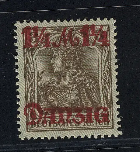 Germania 1¼ M auf 3 Pfg., Unterdruck Spitzen nach unten, *