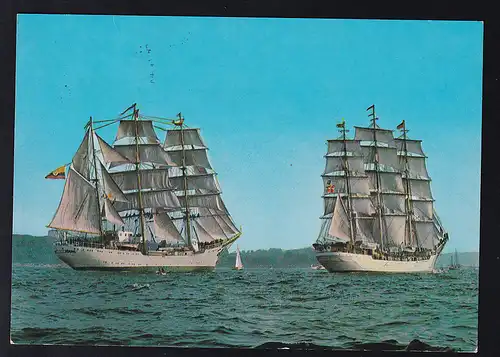 Vollschiff "Danmark" un d Bark "Gloria"