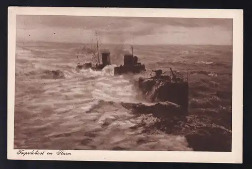 Torpedoboot im Sturm