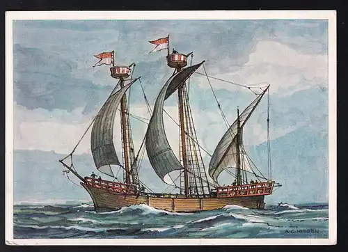 Norddeutsche Hulk (Ende des Mittelalters), nach einem Original von A.G. Nissen