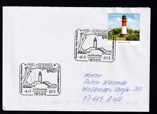 INSEL HIDDENSEE 18565 Deutsche Post Erlebnis Briefmarken  125 Jahre Leuchtturm 