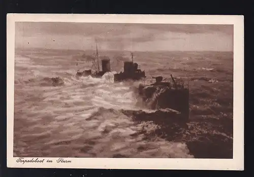 Torpedoboot im Sturm